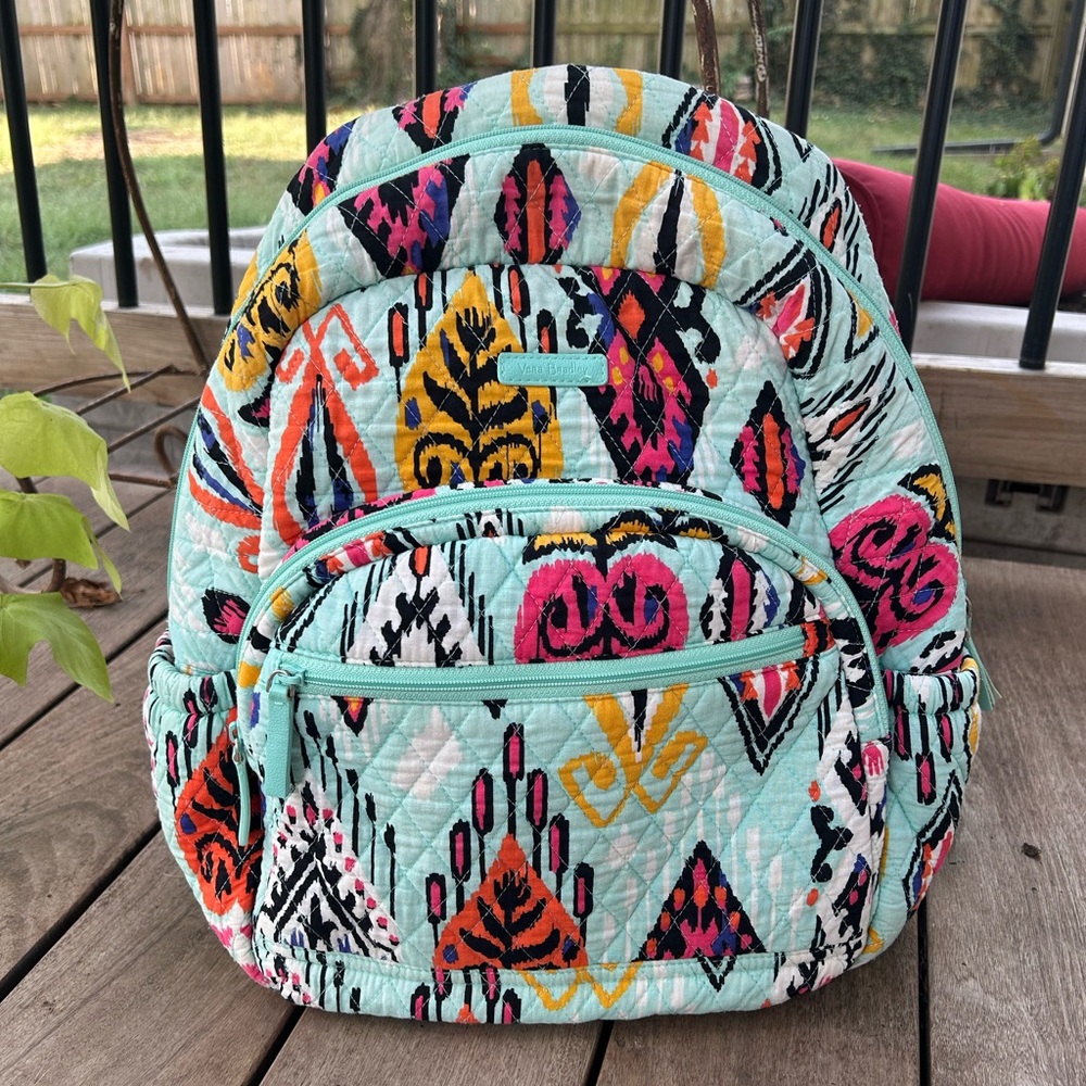 Vera Bradley Quilted Cotton Essential Backpack Bag Pueblo Southwestern Print